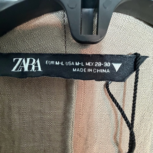 Zara Belted Textured Women's Long Sleeve Kimono Jacket In Beige/Tan Size M/L NWT - Picture 6 of 16